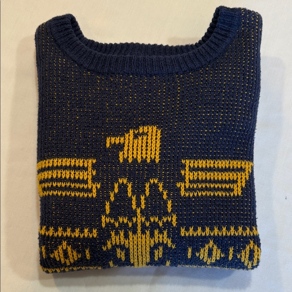 Levi's Graphic Thunderbird Totem Knit Crewneck Sweater Eagle Tribal Southwestern - Picture 9 of 9